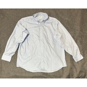 Eagle Shirtmakers Regular Fit Men's 17 1/2 34/35‎ Light Blue Long Sleeve Shirt